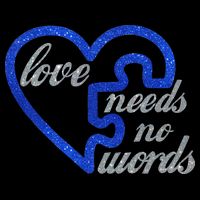 Love Needs No Words Autism Awareness Heart Puzzle T-Shirt