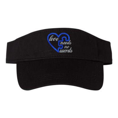 Love Needs No Words Autism Awareness Heart Puzzle Visor