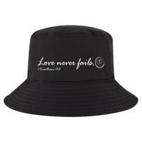 Love Never Fails Cool Comfort Performance Bucket Hat