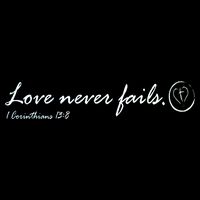 Love Never Fails Sustainable Bucket Hat