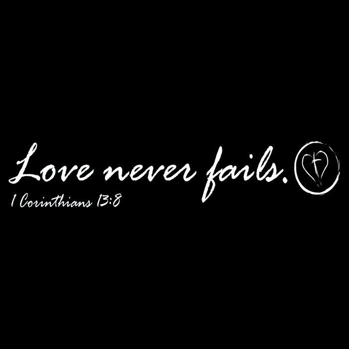 Love Never Fails Sustainable Bucket Hat