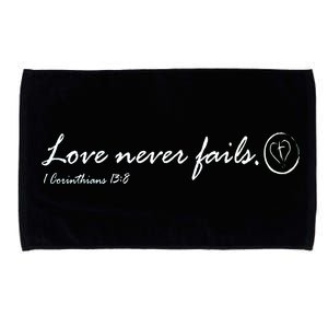 Love Never Fails Microfiber Hand Towel