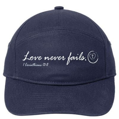 Love Never Fails 7-Panel Snapback Hat