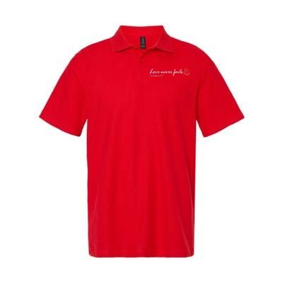 Love Never Fails Softstyle Adult Sport Polo