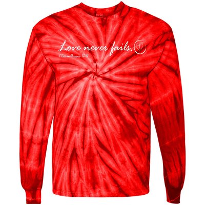 Love Never Fails Tie-Dye Long Sleeve Shirt