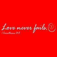 Love Never Fails Golf Towel
