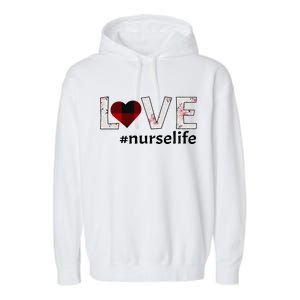 Love Nurse life Garment-Dyed Fleece Hoodie