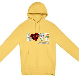 Love NurseLife Arrow Heart Premium Pullover Hoodie