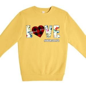 Love NurseLife Arrow Heart Premium Crewneck Sweatshirt