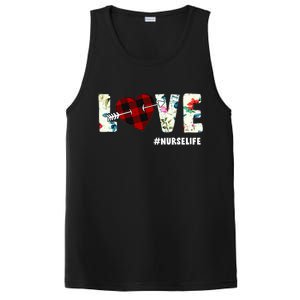 Love NurseLife Arrow Heart PosiCharge Competitor Tank