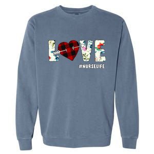 Love NurseLife Arrow Heart Garment-Dyed Sweatshirt