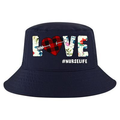 Love NurseLife Arrow Heart Cool Comfort Performance Bucket Hat