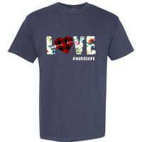 Love NurseLife Arrow Heart Garment-Dyed Heavyweight T-Shirt