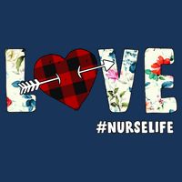 Love NurseLife Arrow Heart 7 Panel Mesh Trucker Snapback Hat
