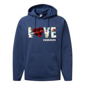 Love NurseLife Arrow Heart Performance Fleece Hoodie