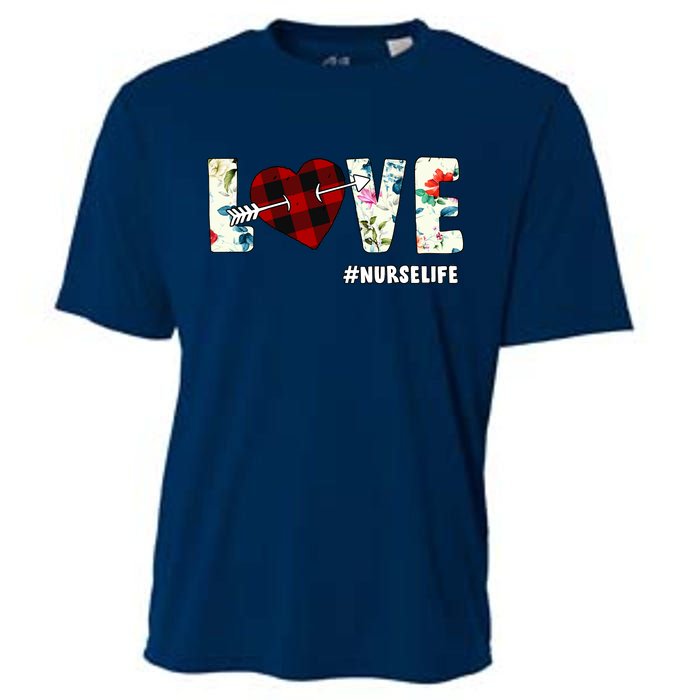 Love NurseLife Arrow Heart Cooling Performance Crew T-Shirt