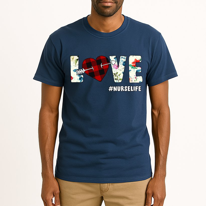 Love NurseLife Arrow Heart Tall T-Shirt