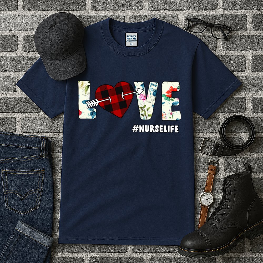 Love NurseLife Arrow Heart Tall T-Shirt