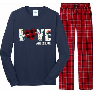 Love NurseLife Arrow Heart Long Sleeve Pajama Set