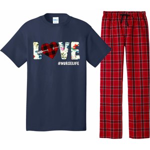 Love NurseLife Arrow Heart Pajama Set