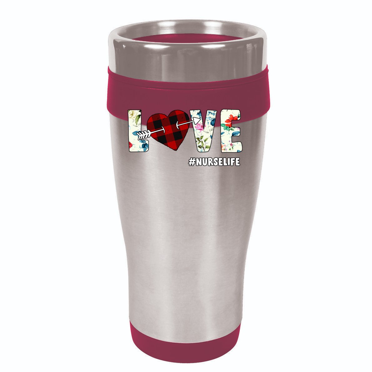 Love NurseLife Arrow Heart Ladies Essential Flowy Tank