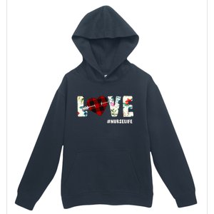 Love NurseLife Arrow Heart Urban Pullover Hoodie