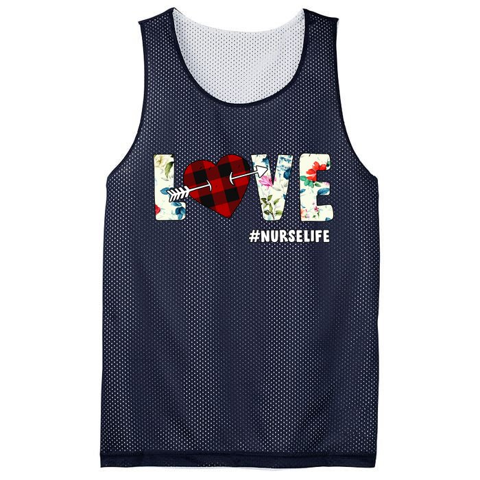 Love NurseLife Arrow Heart Mesh Reversible Basketball Jersey Tank