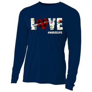 Love NurseLife Arrow Heart Cooling Performance Long Sleeve Crew