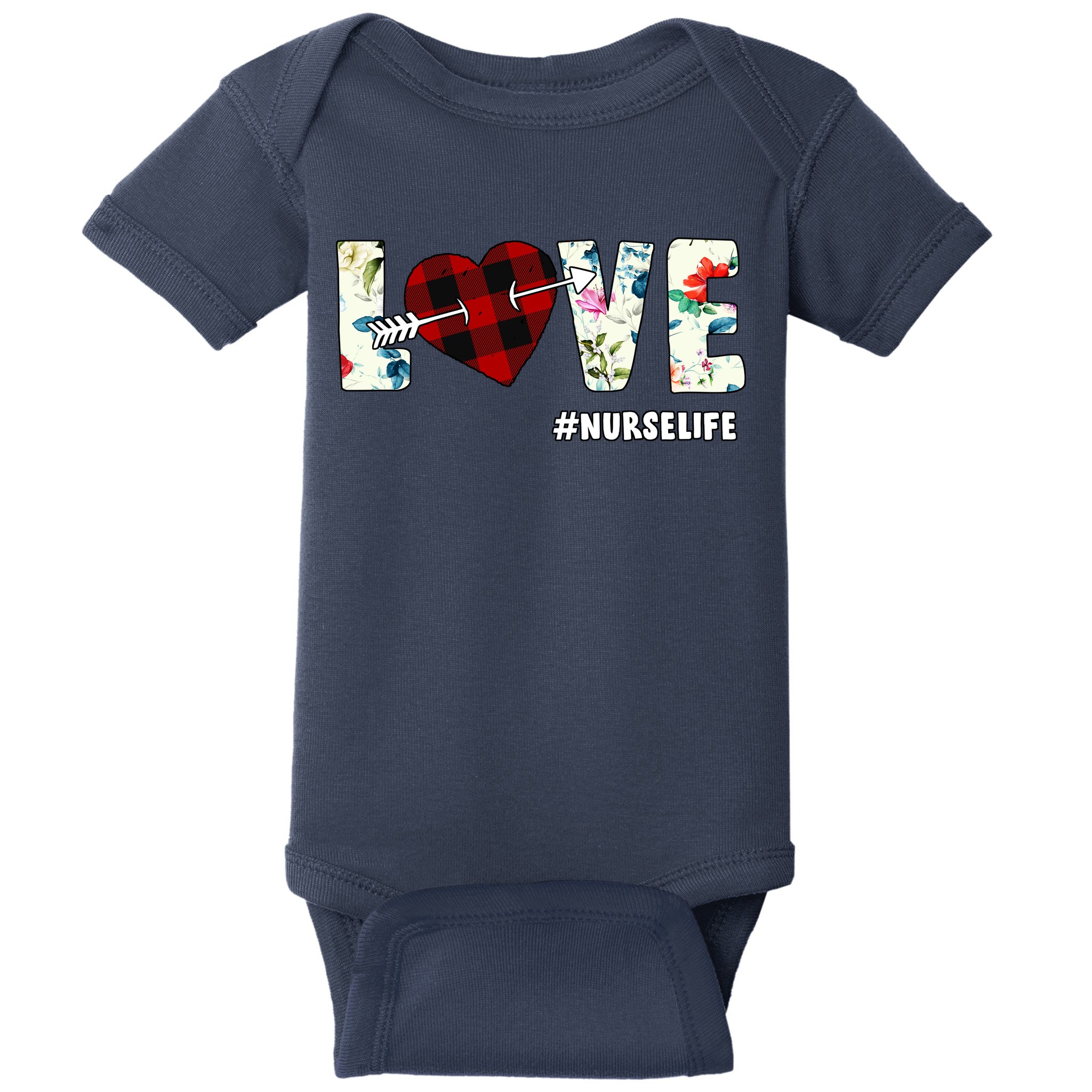 Love NurseLife Arrow Heart Baby Bodysuit
