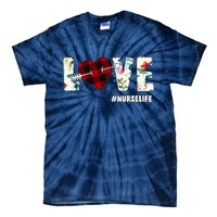 Love NurseLife Arrow Heart Tie-Dye T-Shirt