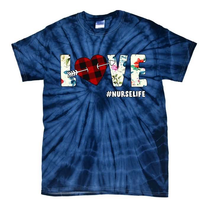 Love NurseLife Arrow Heart Tie-Dye T-Shirt