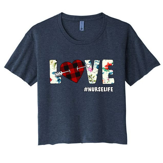 Love NurseLife Arrow Heart Crop Top