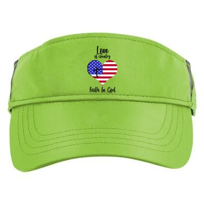 Love Of Country And Faith In God Adult Drive Performance Visor