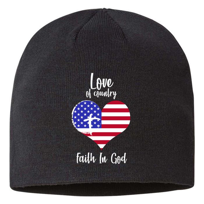 Love Of Country And Faith In God Sustainable Beanie