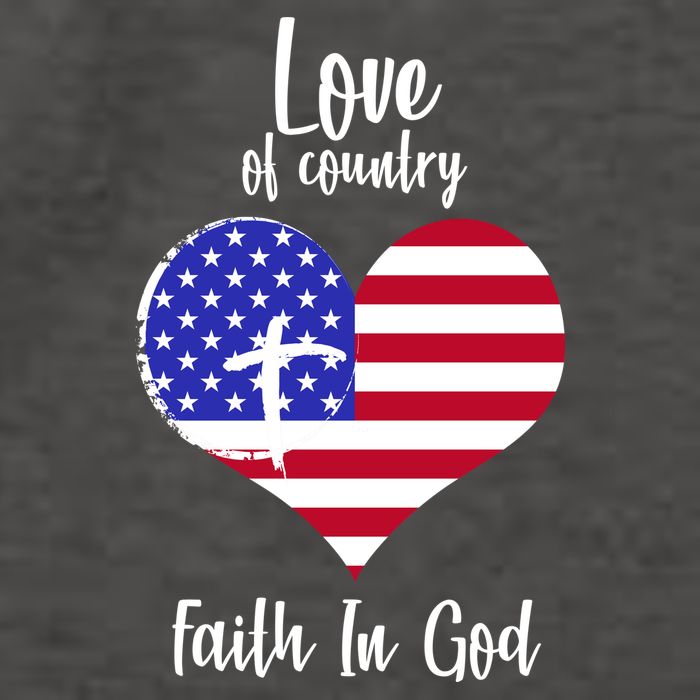 Love Of Country And Faith In God Vector Backpack