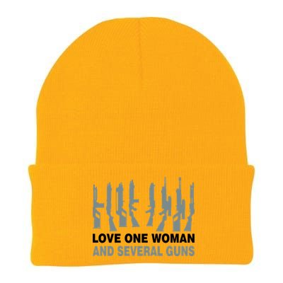 Love One Woman And Several Guns Knit Cap Winter Beanie