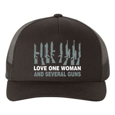 Love One Woman And Several Guns Yupoong Adult 5-Panel Trucker Hat