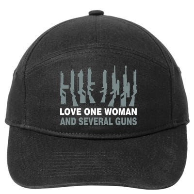 Love One Woman And Several Guns 7-Panel Snapback Hat