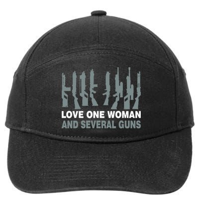 Love One Woman And Several Guns 7-Panel Snapback Hat