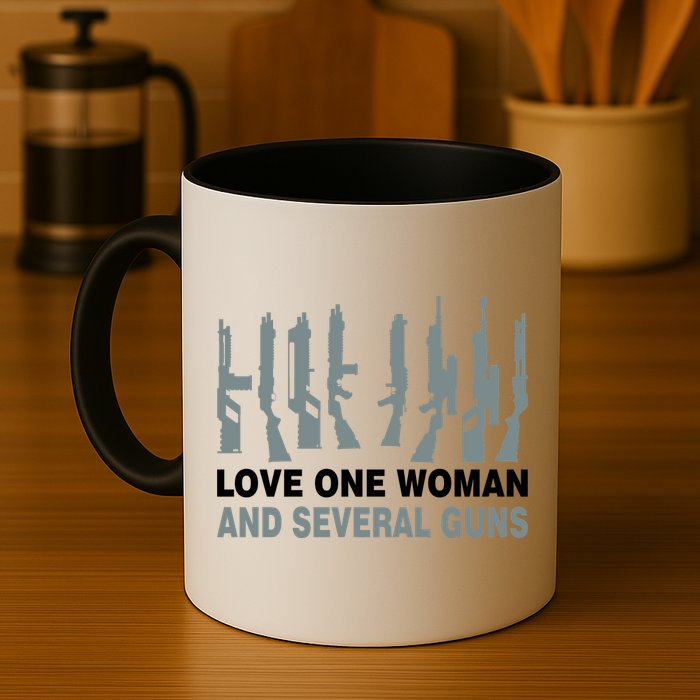 Love One Woman And Several Guns Mug