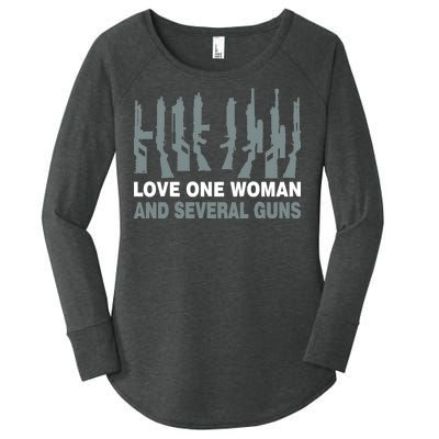 Love One Woman And Several Guns Women's Perfect Tri Tunic Long Sleeve Shirt