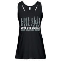 Love One Woman And Several Guns Ladies Essential Flowy Tank