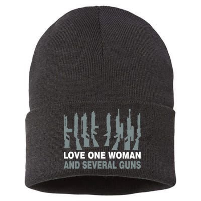 Love One Woman And Several Guns Sustainable Knit Beanie