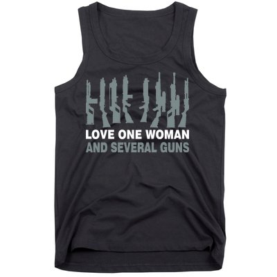 Love One Woman And Several Guns Tank Top