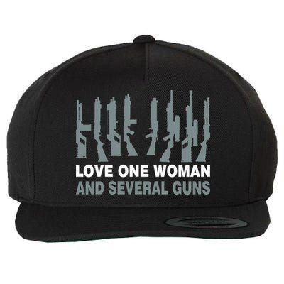 Love One Woman And Several Guns Wool Snapback Cap