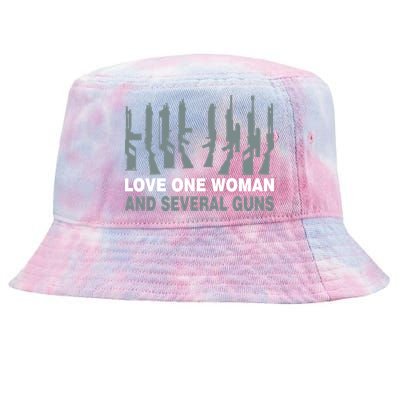 Love One Woman And Several Guns Tie-Dyed Bucket Hat