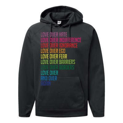 Love Over Everything  Performance Fleece Hoodie