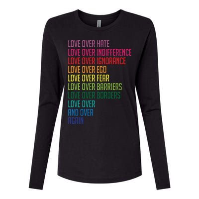 Love Over Everything  Womens Cotton Relaxed Long Sleeve T-Shirt