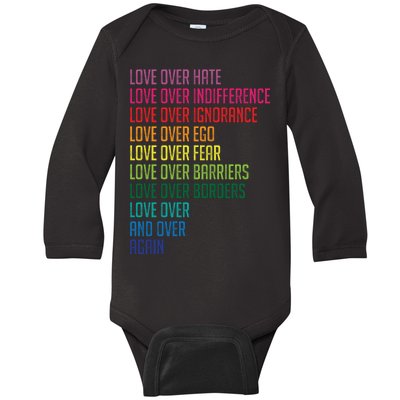 Love Over Everything  Baby Long Sleeve Bodysuit