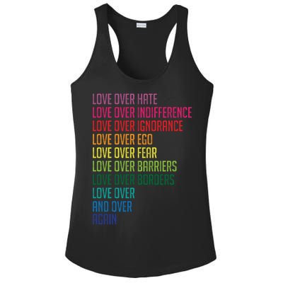 Love Over Everything  Ladies PosiCharge Competitor Racerback Tank